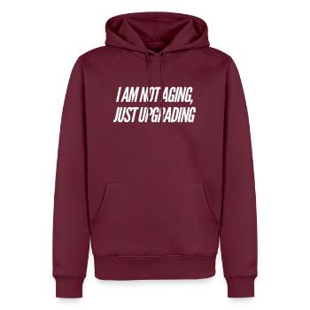 Geburtstag 50. - Männer Premium Bio Hoodie - Burgunderrot - Vorne - Nico (187cm)