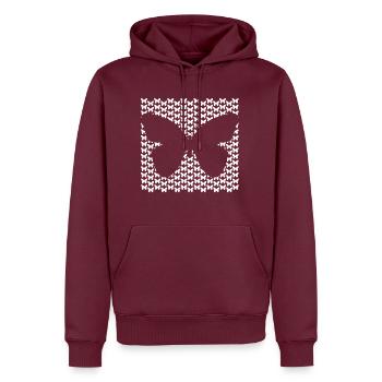 Beaucoup de papillons - Sweat à capuche Premium bio Homme - bourgogne - Devant - Nico (187cm)