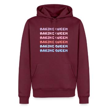 Reine de la cuisson drôle de boulanger - Sweat à capuche Premium bio Homme - bourgogne - Devant - Nico (187cm)