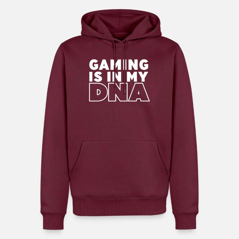 Le jeu est mon ADN - Sweat à capuche Premium bio Homme - bourgogne