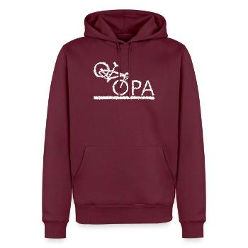 bester Opa Fahrrad Mountainbike Radeln Kritzeln - Männer Premium Bio Hoodie - Burgunderrot - Vorne - Nico (187cm)
