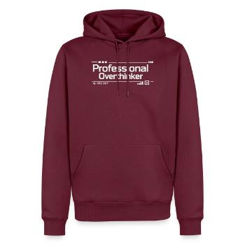 INTELLECTUEL PROFESSIONNEL : Nerd - Sweat à capuche Premium bio Homme - bourgogne - Devant - Nico (187cm)