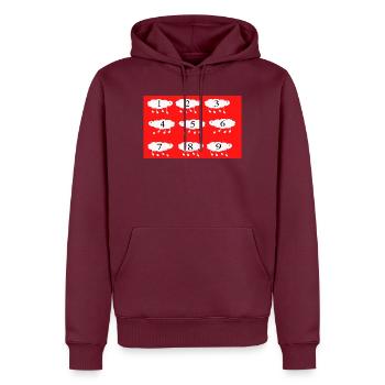 Counting sheep - Men’s Premium Organic Hoodie - burgundy - Front - Nico (187cm)