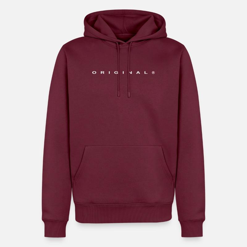 Langue source - Sweat à capuche Premium bio Homme - bourgogne