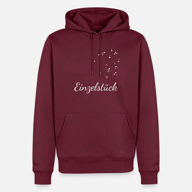 Einzelstück Sternchen weiß - Männer Premium Bio Hoodie - Burgunderrot