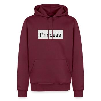 Princess - Männer Premium Bio Hoodie - Burgunderrot - Vorne - Nico (187cm)