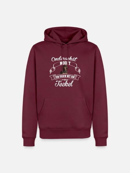 dachshund - Men’s Premium Organic Hoodie - burgundy