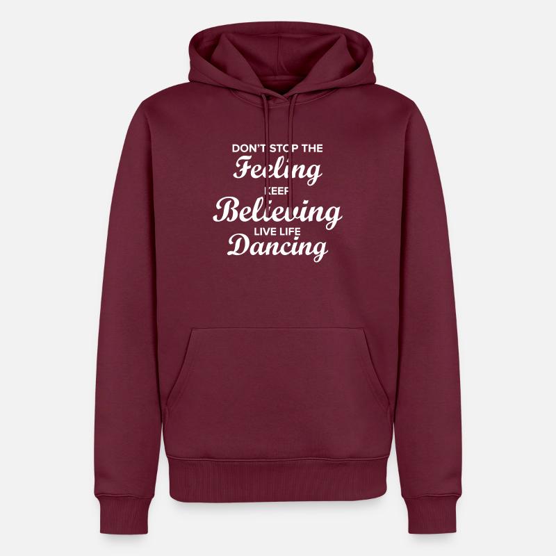 Danse Musique de danse - Sweat à capuche Premium bio Homme - bourgogne
