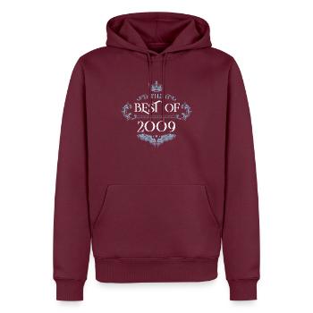 2009 best of - Sweat à capuche Premium bio Homme - bourgogne - Devant - Nico (187cm)