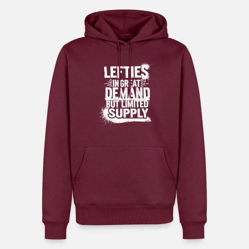 Lefties sind einzigartig - Männer Premium Bio Hoodie - Burgunderrot