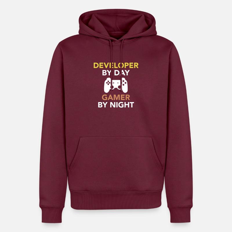 Gamer Software Entwickler Engineer Programmierer - Männer Premium Bio Hoodie - Burgunderrot