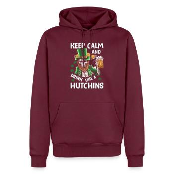 Like a Hutchins - Männer Premium Bio Hoodie - Burgunderrot - Vorne - Nico (187cm)