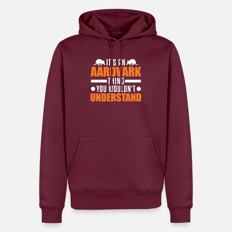 Erdferkel Ding Geschenk Aardvark - Männer Premium Bio Hoodie - Burgunderrot