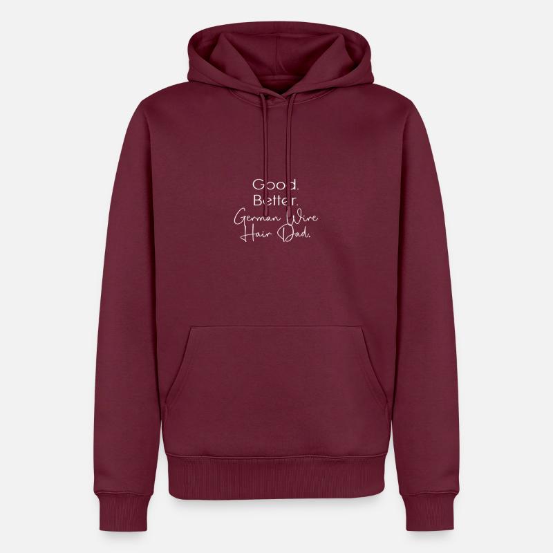 Deutsch Drahthaar - Männer Premium Bio Hoodie - Burgunderrot