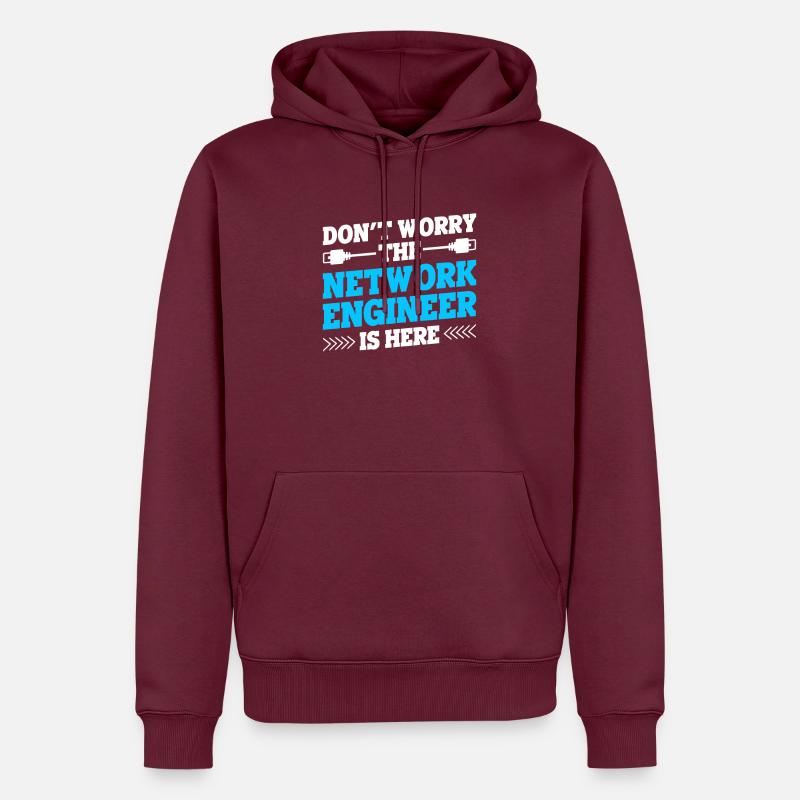 Computer Network Technology Network Engineer - Men’s Premium Organic Hoodie - burgundy