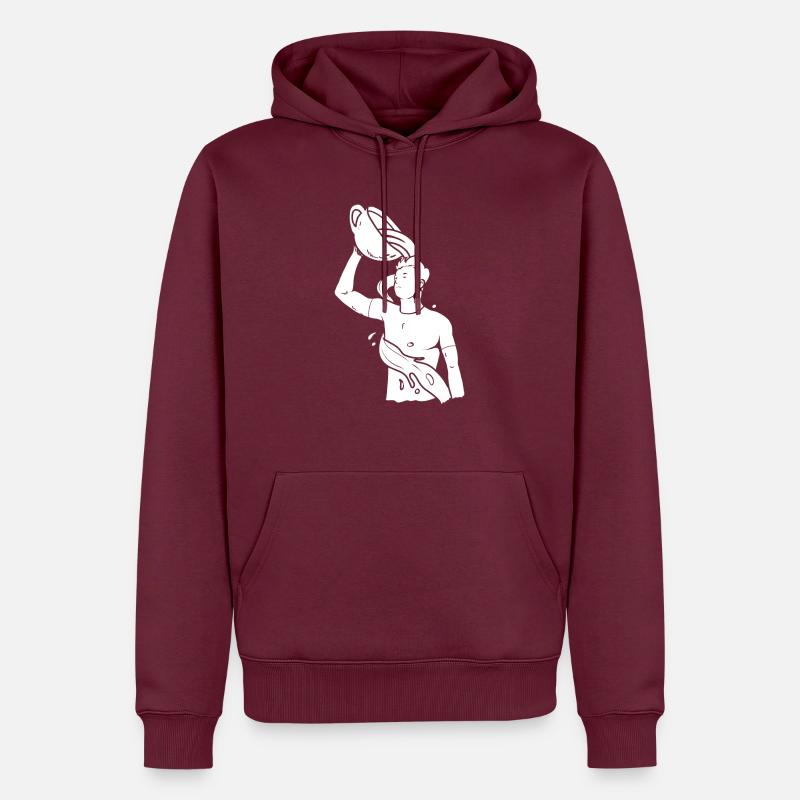 Café Café Guy - Sweat à capuche Premium bio Homme - bourgogne