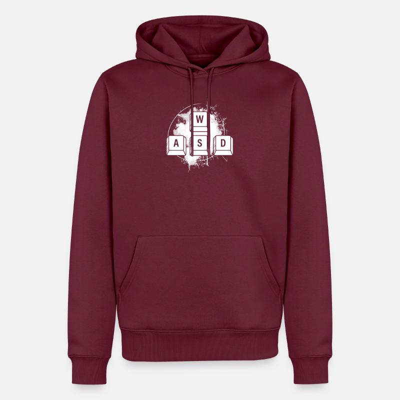 Entwickler Coder Programmierer Klaviatur - Männer Premium Bio Hoodie - Burgunderrot
