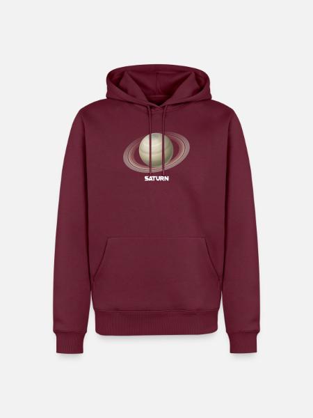 Saturn - Männer Premium Bio Hoodie - Burgunderrot