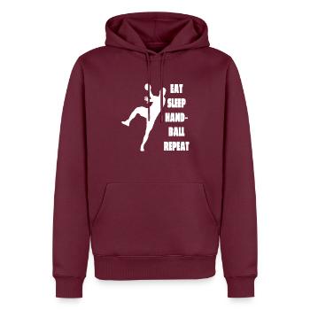 Équipe de handball Joueur de handball Fan de handball Handball - Sweat à capuche Premium bio Homme - bourgogne - Devant - Nico (187cm)