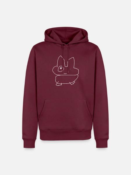 Chinchilla Tier lustig - Männer Premium Bio Hoodie - Burgunderrot