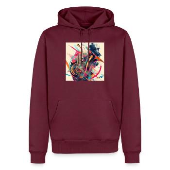 Tuba - Männer Premium Bio Hoodie - Burgunderrot - Vorne - Nico (187cm)