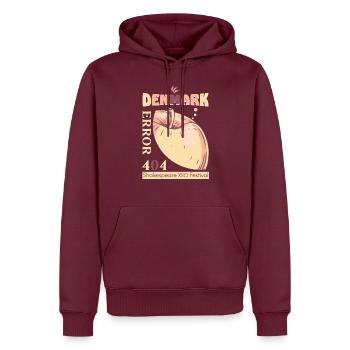 Denmark Shakespeare xxo Festival funny quote - Men’s Premium Organic Hoodie - burgundy - Front - Nico (187cm)