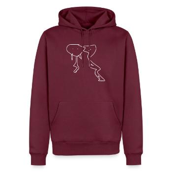Snake - Men’s Premium Organic Hoodie - burgundy - Front - Nico (187cm)
