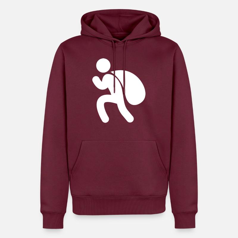 Dieb 2 - Männer Premium Bio Hoodie - Burgunderrot