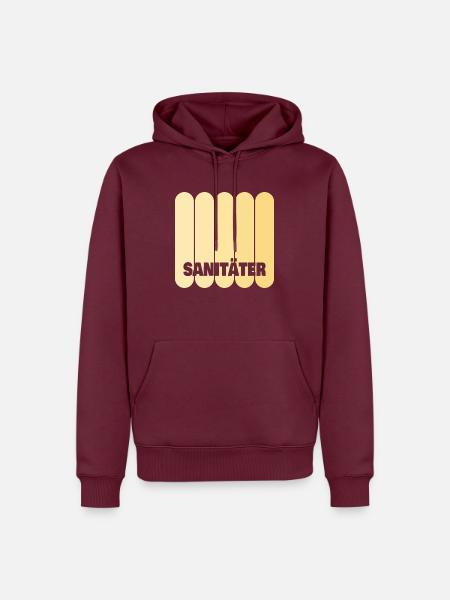 Sanitäter - Männer Premium Bio Hoodie - Burgunderrot