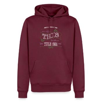 Ordinateur Idée Cadeau Arbre de Noël Dino Cadeau - Sweat à capuche Premium bio Homme - bourgogne - Devant - Nico (187cm)
