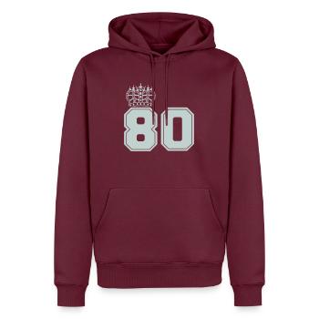 80 très grand lit - Sweat à capuche Premium bio Homme - bourgogne - Devant - Nico (187cm)