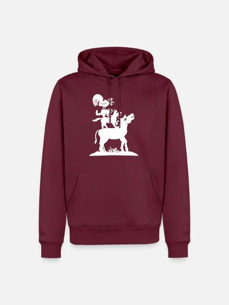 Bremer Stadtmusikanten - Männer Premium Bio Hoodie - Burgunderrot