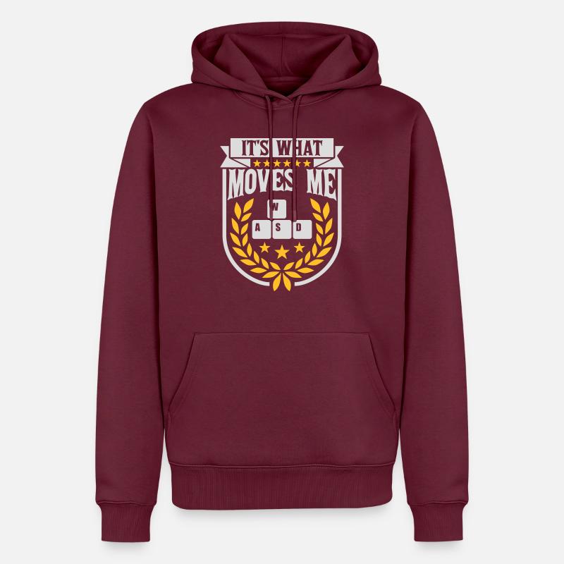 c’est ce qui m’émeut - Sweat à capuche Premium bio Homme - bourgogne