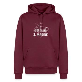 Soldat de marine voir le cadeau militaire de la Bundeswehr - Sweat à capuche Premium bio Homme - bourgogne - Devant - Nico (187cm)