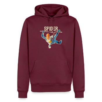 Climbing Free Time Gift Climber - Men’s Premium Organic Hoodie - burgundy - Front - Nico (187cm)