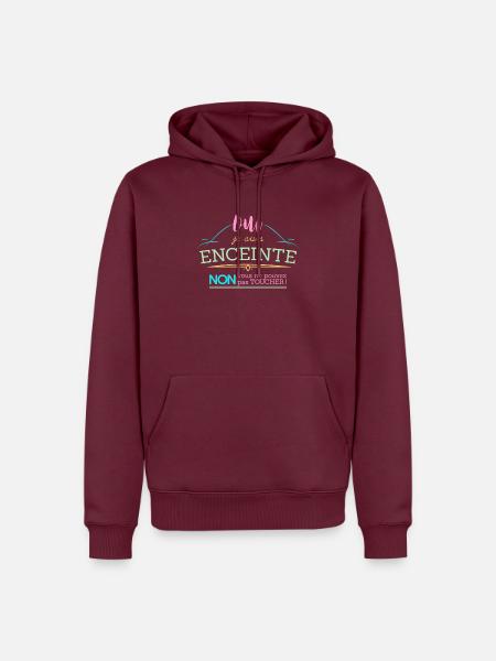 Oui je suis enceinte - Sweat à capuche Premium bio Homme - bourgogne