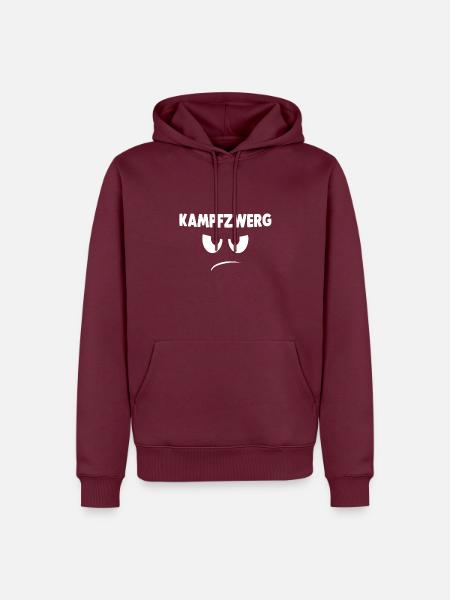 Kampfzwerg - Männer Premium Bio Hoodie - Burgunderrot