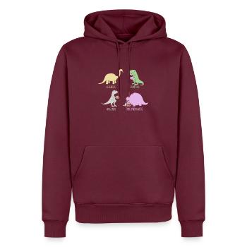 Omnomnivore - Männer Premium Bio Hoodie - Burgunderrot - Vorne - Nico (187cm)