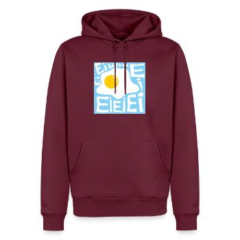 Ei Ei Spiegelei - Männer Premium Bio Hoodie - Burgunderrot - Vorne - Nico (187cm)