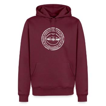 Mon visage le fera certainement - Sweat à capuche Premium bio Homme - bourgogne - Devant - Nico (187cm)