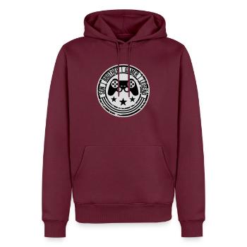 son brother gamer legend - Männer Premium Bio Hoodie - Burgunderrot - Vorne - Nico (187cm)