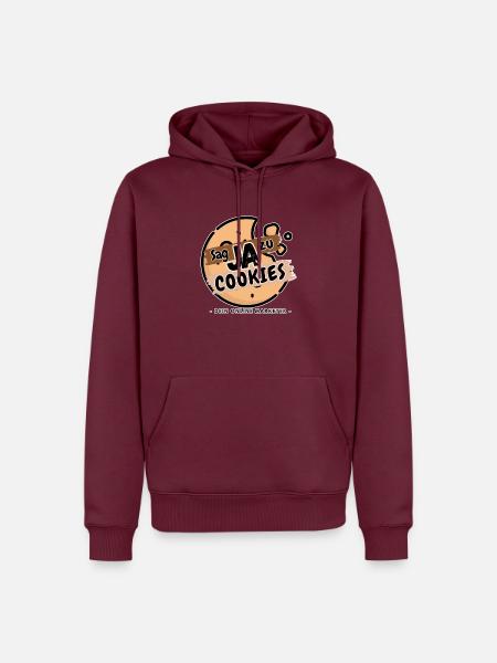 Sag Ja zu Cookies - Männer Premium Bio Hoodie - Burgunderrot