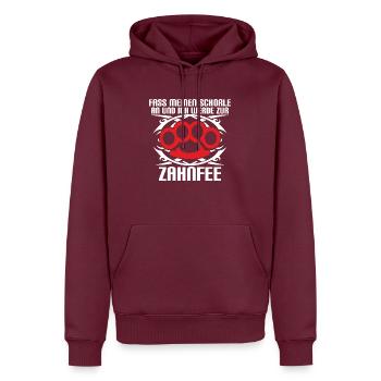 Zahnfee - Männer Premium Bio Hoodie - Burgunderrot - Vorne - Nico (187cm)