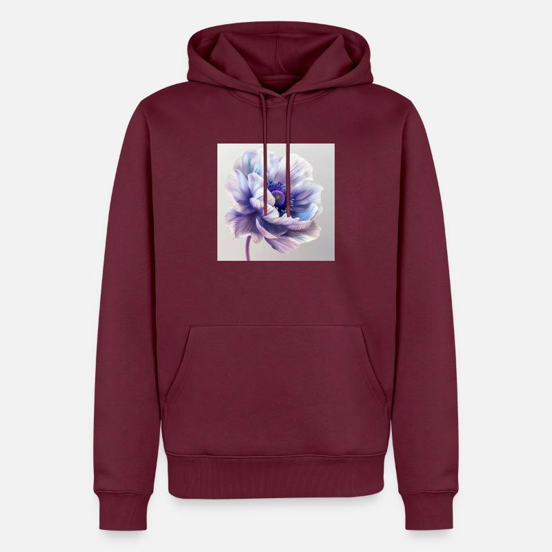 Violet Macro 5 - Sweat à capuche Premium bio Homme - bourgogne