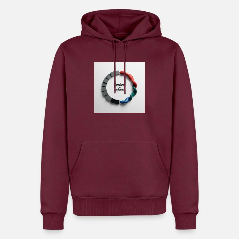 Evolve or Repeat - Männer Premium Bio Hoodie - Burgunderrot