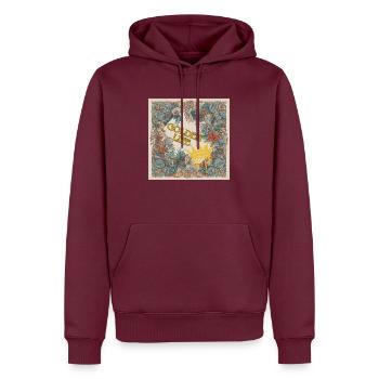 VIE DORÉE - Sweat à capuche Premium bio Homme - bourgogne - Devant - Nico (187cm)