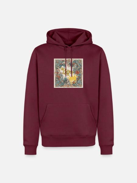 GOLDEN LIFE - Men’s Premium Organic Hoodie - burgundy