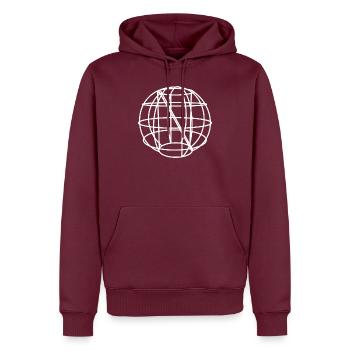 Klettergerüst Bulgarien - Männer Premium Bio Hoodie - Burgunderrot - Vorne - Nico (187cm)