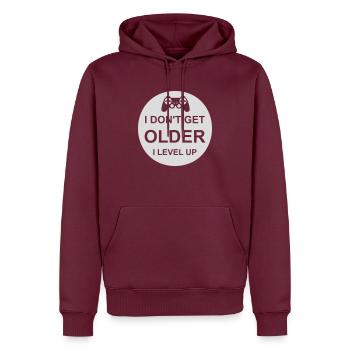 Vieillir - Sweat à capuche Premium bio Homme - bourgogne - Devant - Nico (187cm)