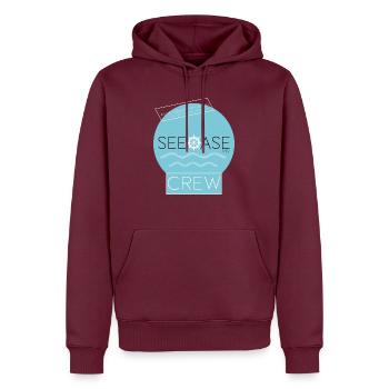 Crew schürze - Männer Premium Bio Hoodie - Burgunderrot - Vorne - Nico (187cm)